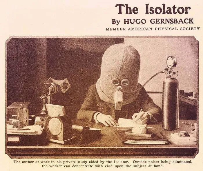 El Aislador: un casco para aislar los sentidos y no distraerse. 1925