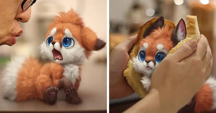 This Artist Can't Have Pets In His Apartment, So He Puts Digital Furry Animals In Real-Life Situations (29 New Pics)