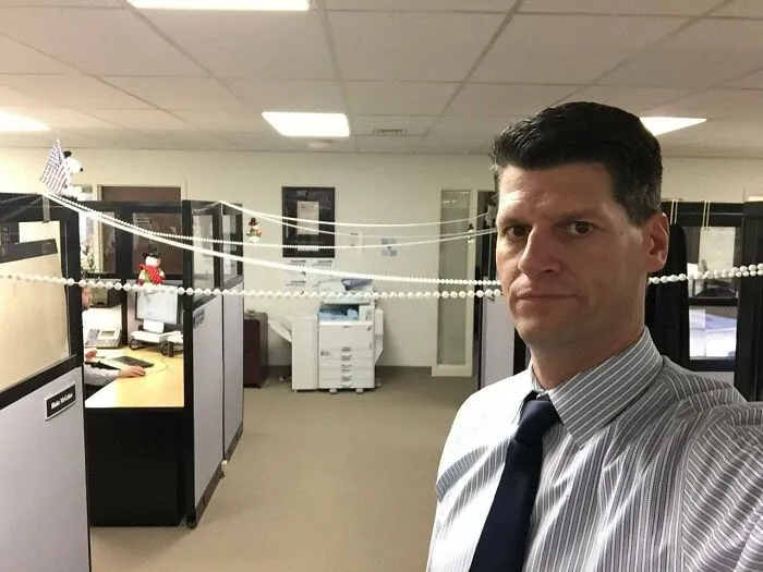 This The Season To Be Clotheslined By Christmas Decorations At Work.