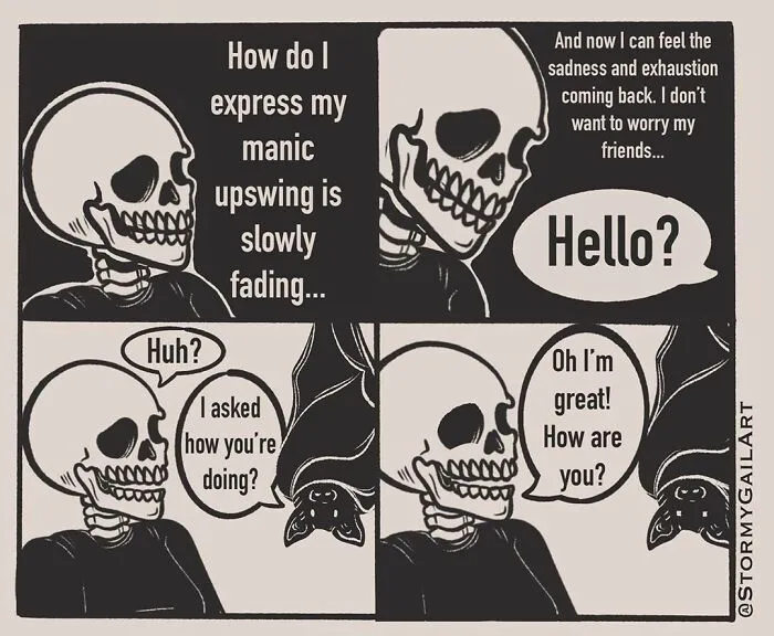 40 Honest Skeleton Comics About Loss, Mental Health, And Therapy By ‘Stormy Gail’