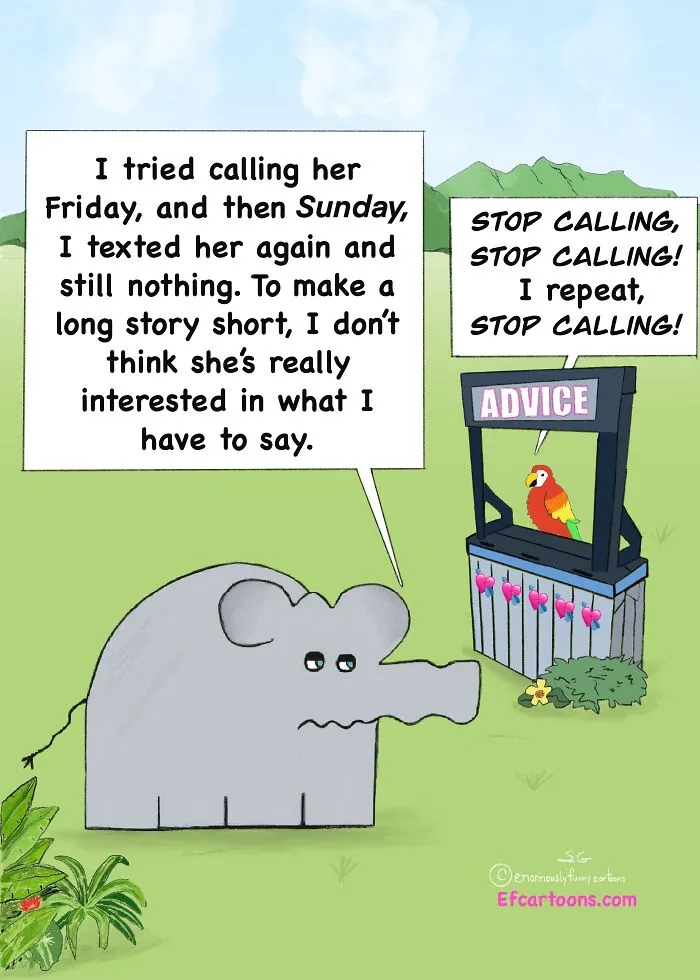 My Enormously Funny Cartoon Advice For The Lovesick Dedicated In Memory Of My Mom