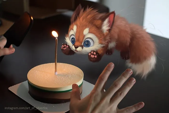 This Artist Can't Have Pets In His Apartment, So He Puts Digital Furry Animals In Real-Life Situations (29 New Pics)