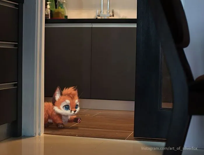 This Artist Can't Have Pets In His Apartment, So He Puts Digital Furry Animals In Real-Life Situations (29 New Pics)