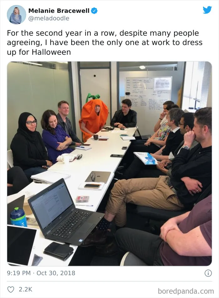 When The Whole Office Plans To Dress Up But You’re The Only One Who Does
