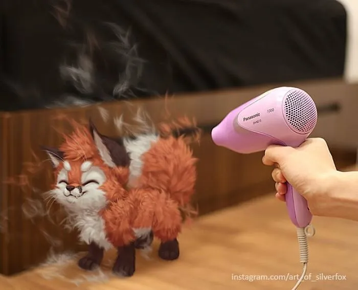 This Artist Can't Have Pets In His Apartment, So He Puts Digital Furry Animals In Real-Life Situations (29 New Pics)