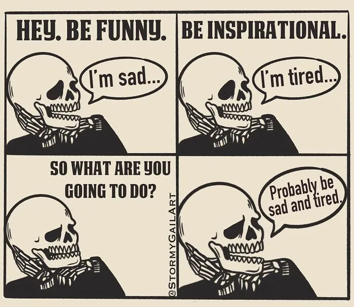40 Honest Skeleton Comics About Loss, Mental Health, And Therapy By ‘Stormy Gail’