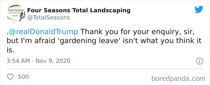 This Parody Account For 'Four Seasons Total Landscaping' Is Hilariously Roasting Trump's Rally In 27 Tweets