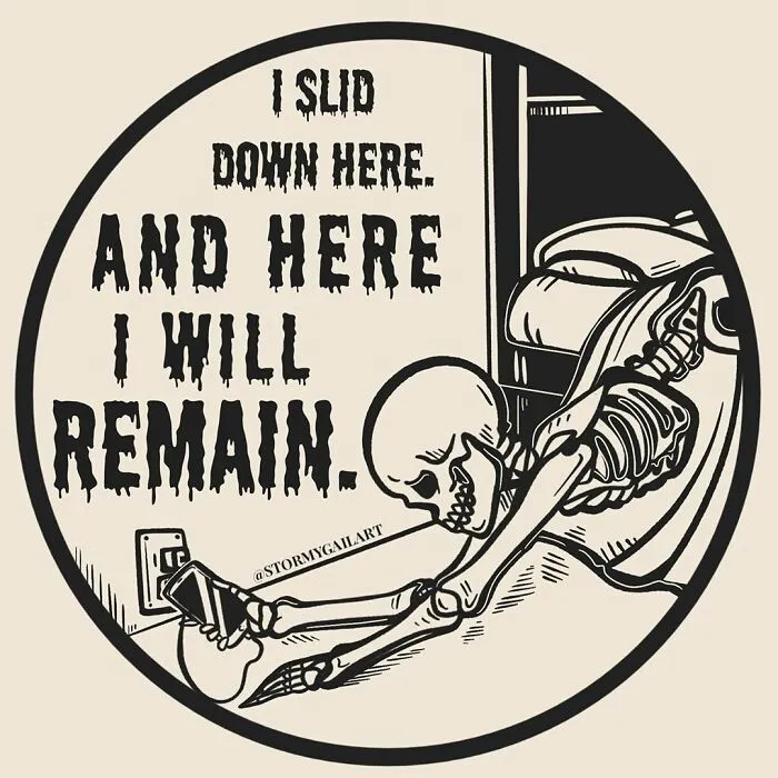 40 Honest Skeleton Comics About Loss, Mental Health, And Therapy By ‘Stormy Gail’