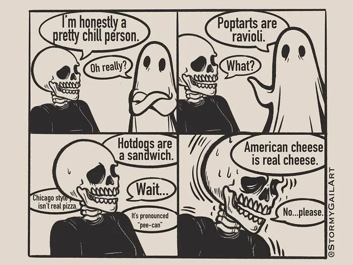 40 Honest Skeleton Comics About Loss, Mental Health, And Therapy By ‘Stormy Gail’