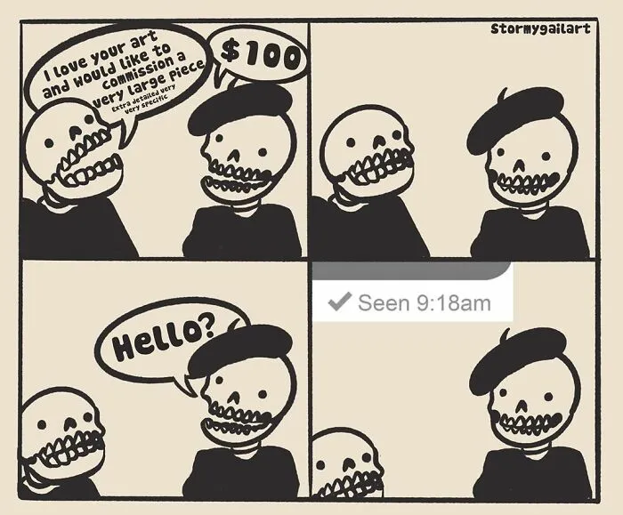 40 Honest Skeleton Comics About Loss, Mental Health, And Therapy By ‘Stormy Gail’