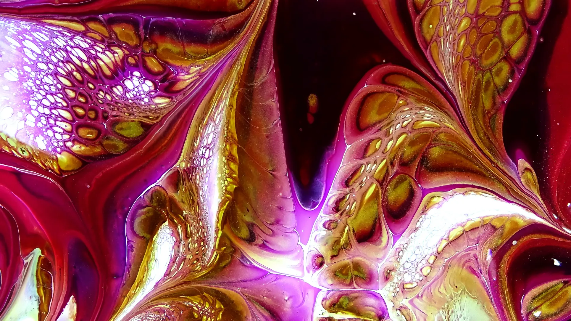 Modified Bloom ~ Acrylic Pour Painting ~ Fluid Art