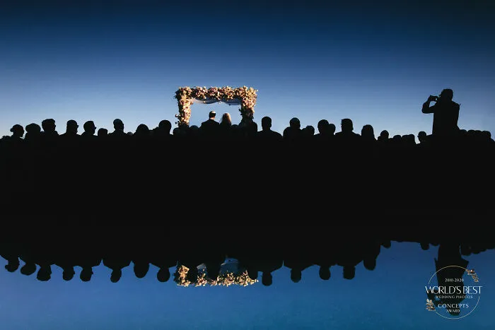 This Expertly Lit Silhouette Of A Wedding Ceremony  By Callaway Gable