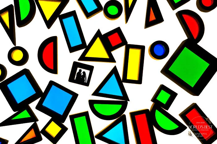 Artsy Geometric Wall Framing Love By Vinson Images