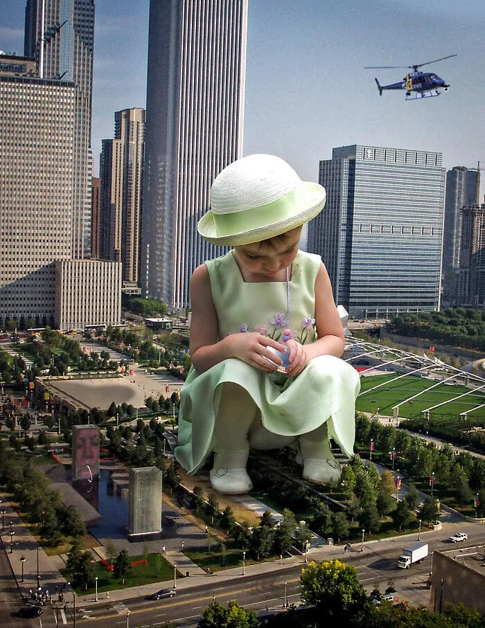 Contestants From A Photoshop Challenge Put Exaggerated Objects In Cities (55 Pics)