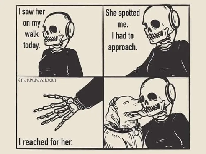 40 Honest Skeleton Comics About Loss, Mental Health, And Therapy By ‘Stormy Gail’