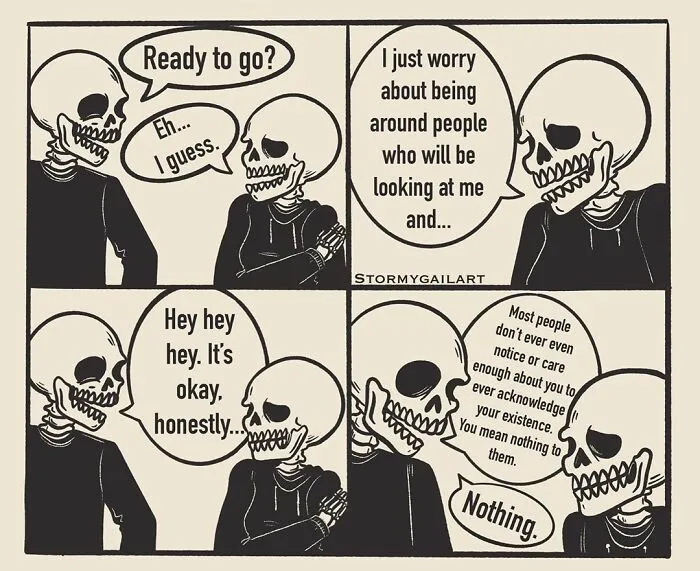 40 Honest Skeleton Comics About Loss, Mental Health, And Therapy By ‘Stormy Gail’