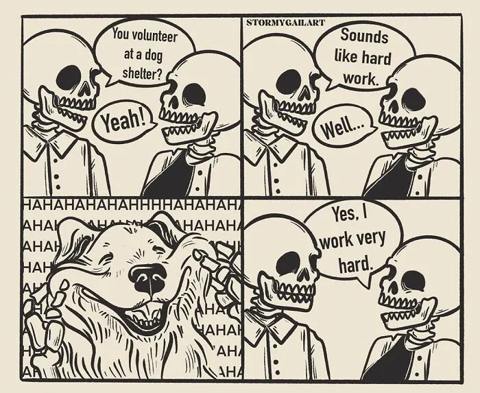 40 Honest Skeleton Comics About Loss, Mental Health, And Therapy By ‘Stormy Gail’