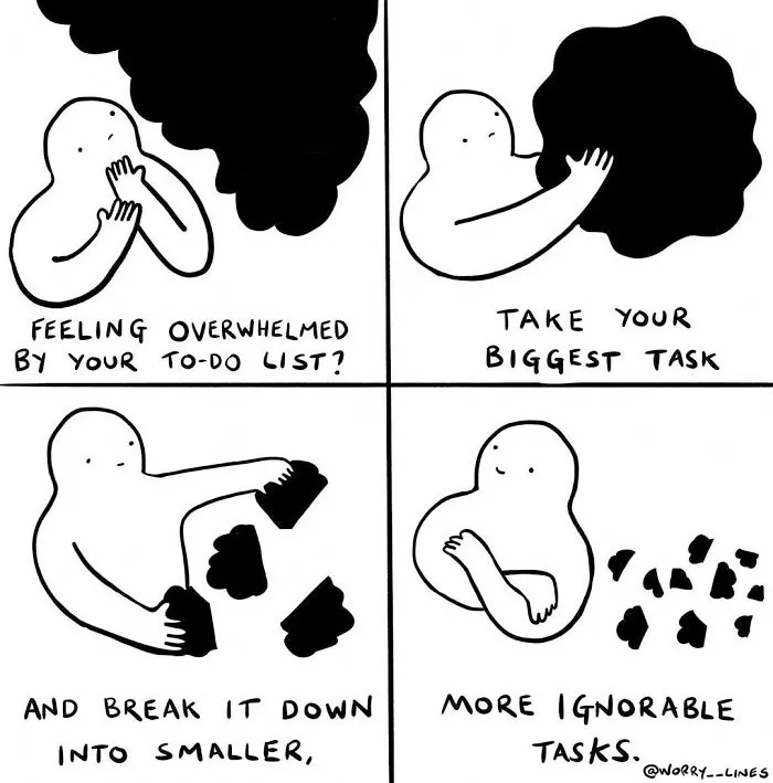 30 Minimalistic Illustrations That Tackle Mental Health By "Worry Lines"