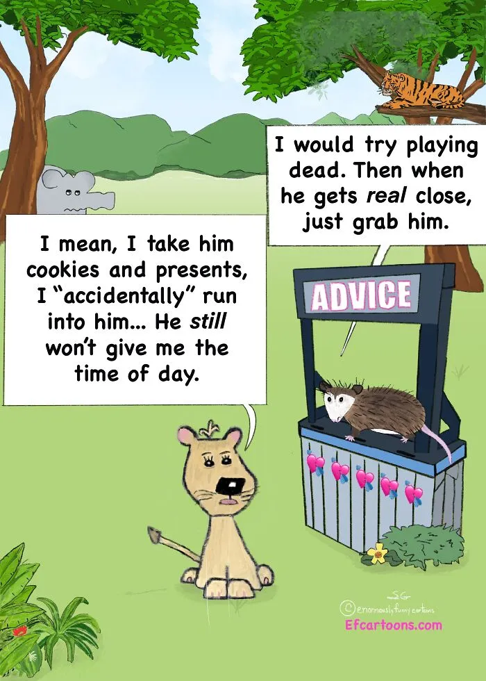 My Enormously Funny Cartoon Advice For The Lovesick Dedicated In Memory Of My Mom