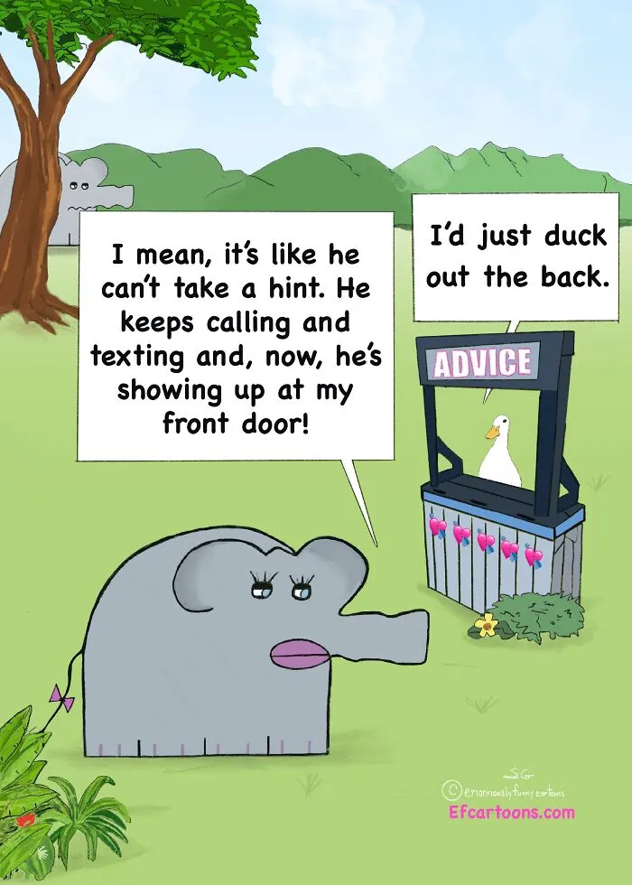 My Enormously Funny Cartoon Advice For The Lovesick Dedicated In Memory Of My Mom
