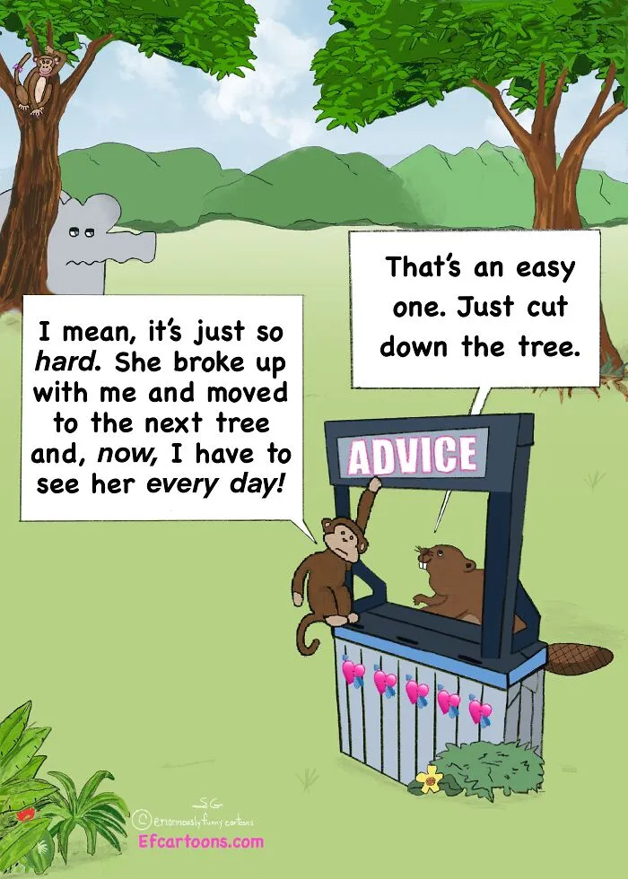 My Enormously Funny Cartoon Advice For The Lovesick Dedicated In Memory Of My Mom