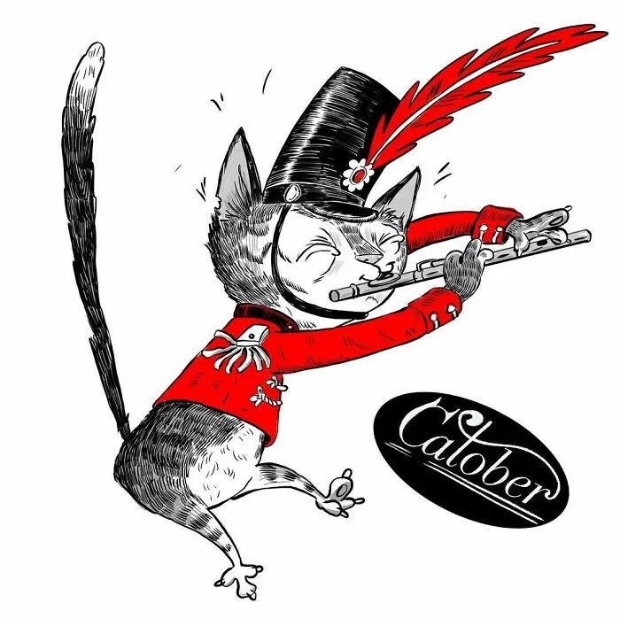 My 29 Illustrations Of Cats As Instrumental Musicians