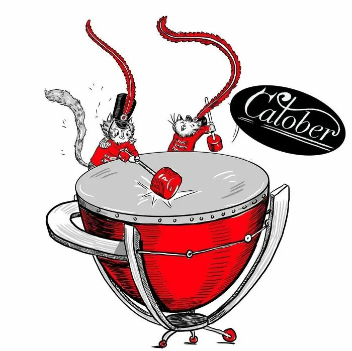 My 29 Illustrations Of Cats As Instrumental Musicians