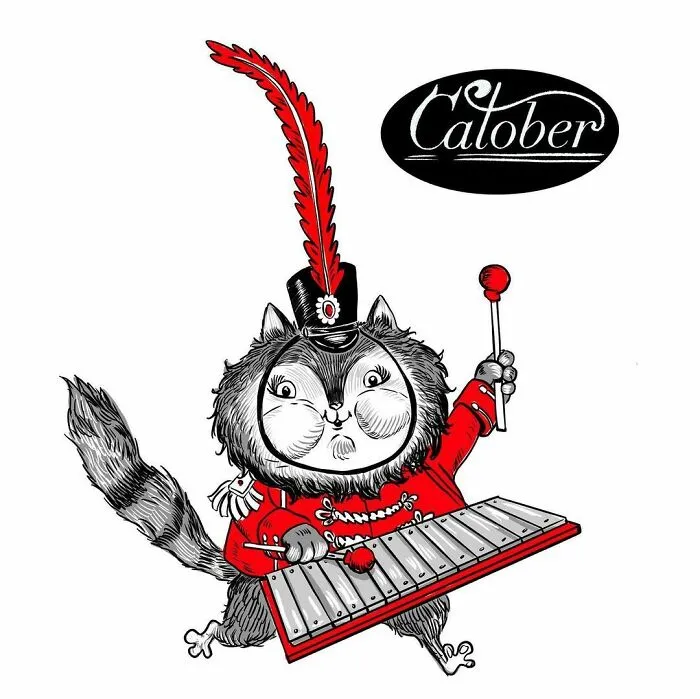 My 29 Illustrations Of Cats As Instrumental Musicians