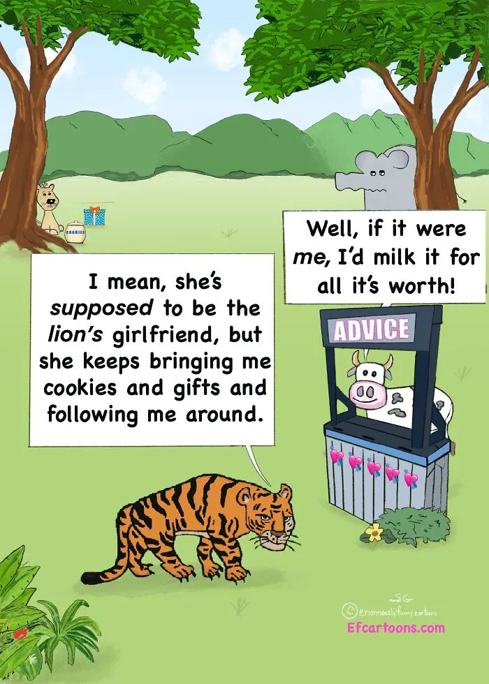 My Enormously Funny Cartoon Advice For The Lovesick Dedicated In Memory Of My Mom