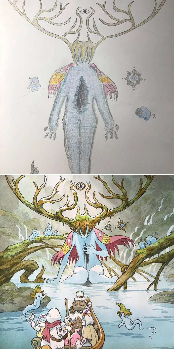 Dad Turns His Sons' Doodles Into Anime Characters, And The Result Is Amazing (12 New Pics)