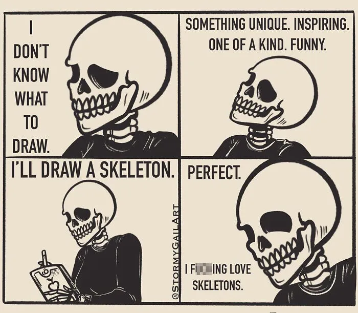 40 Honest Skeleton Comics About Loss, Mental Health, And Therapy By ‘Stormy Gail’