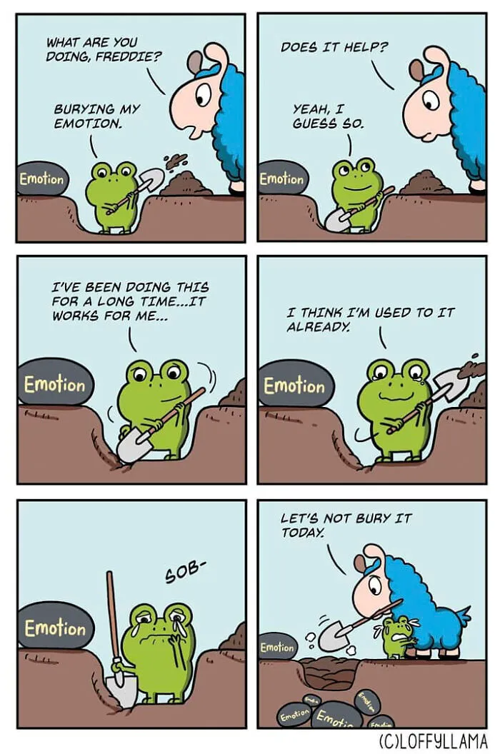 My 30 Wholesome And Positive Comics About A Blue Llama