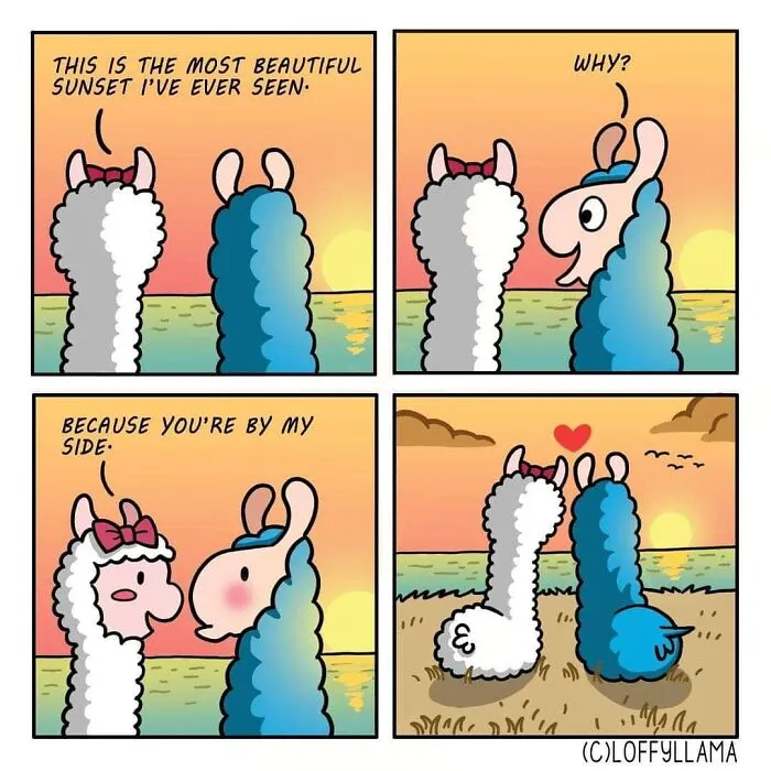 My 30 Wholesome And Positive Comics About A Blue Llama