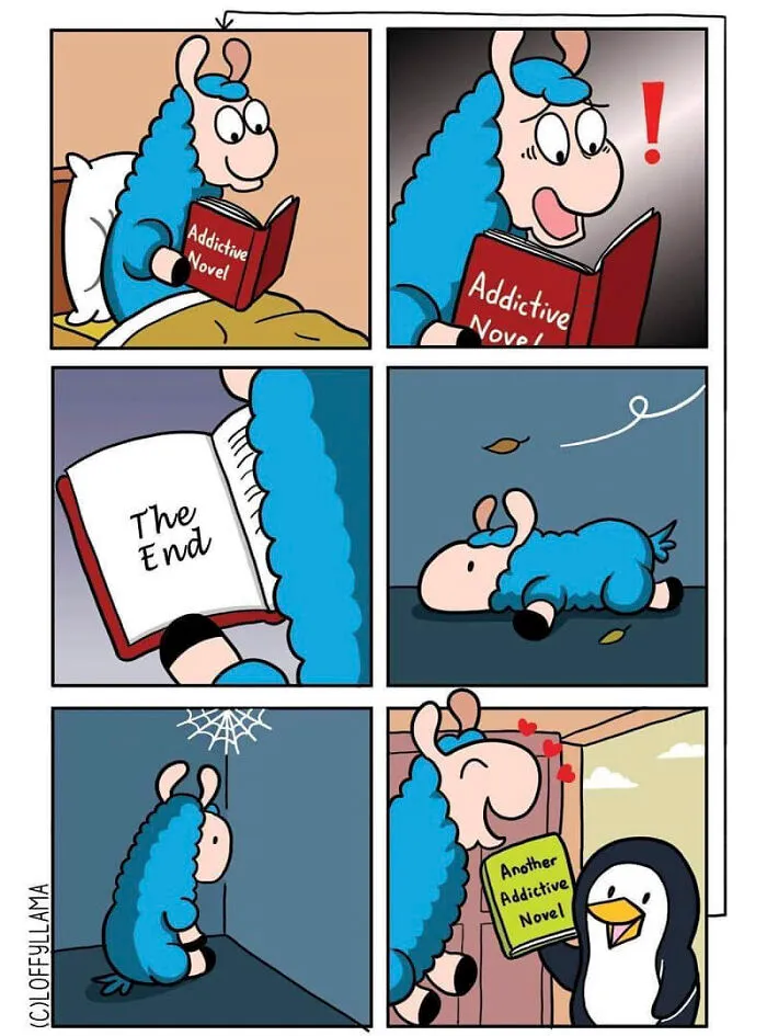My 30 Wholesome And Positive Comics About A Blue Llama