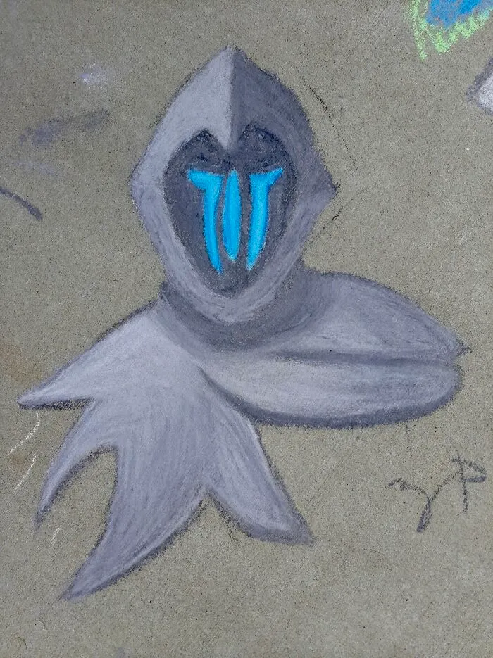 I Drew This With Chalk... I Had Another One That Was Way Better Than This One, But My Computer Is Being Stupod And Wouldn't Let Me Upload It, So Have This One