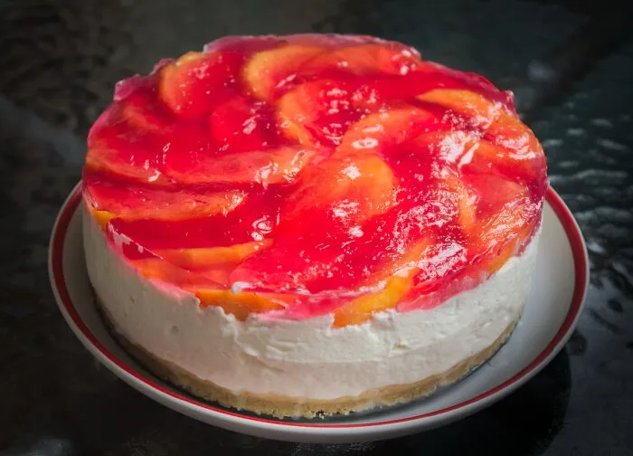 2017, Peach/Mascarpone No-Bake Tart