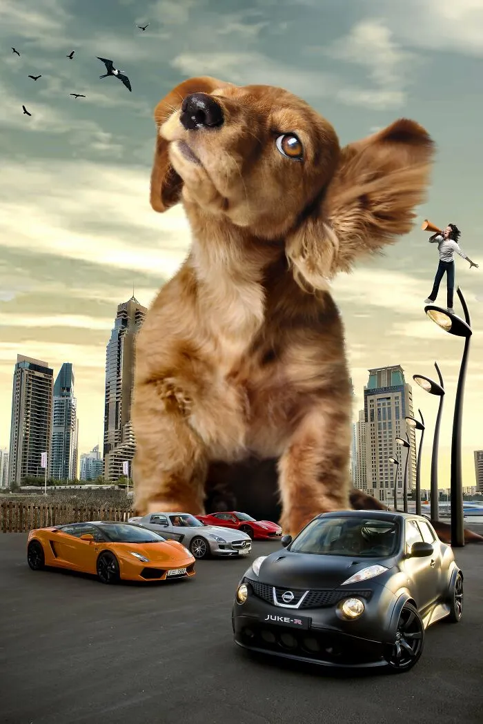 Contestants From A Photoshop Challenge Put Exaggerated Objects In Cities (55 Pics)