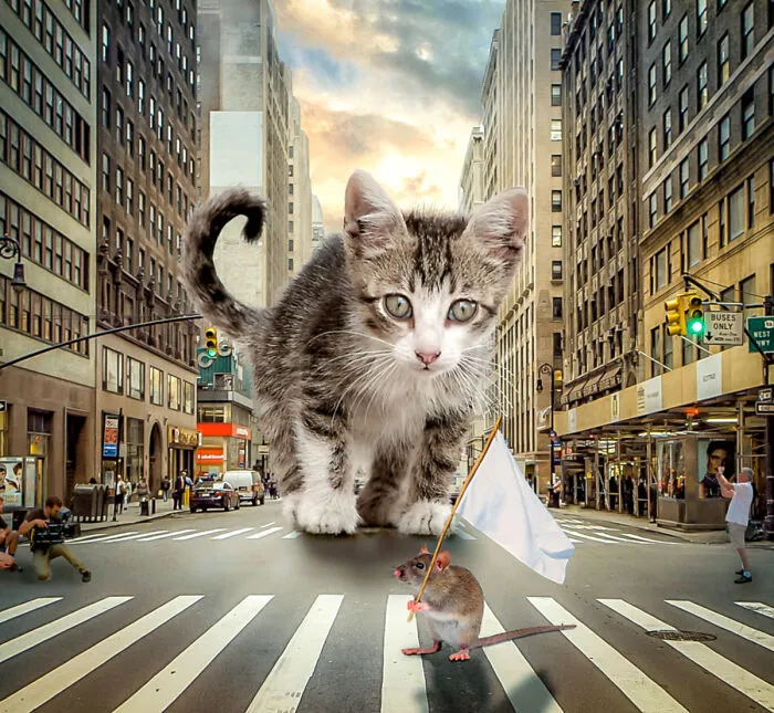 Contestants From A Photoshop Challenge Put Exaggerated Objects In Cities (55 Pics)