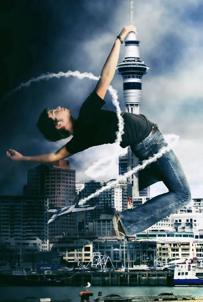 Contestants From A Photoshop Challenge Put Exaggerated Objects In Cities (55 Pics)