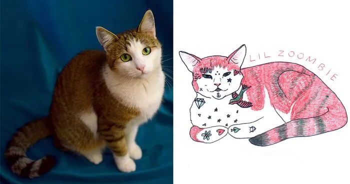 For Inktober, I Imagined My Cat As Being 37 Different Names That I Call Her