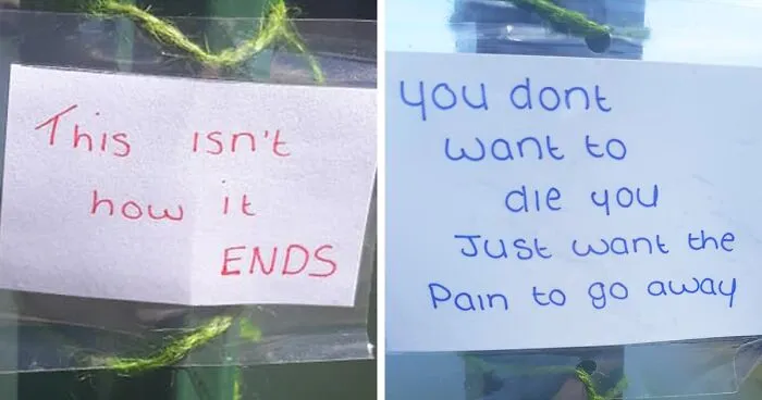 Charity Puts Up Anti-Suicide Sign On Bridge That People “Vandalized” With Positivity, Turns Out Brits Love To Do That (35 Pics)