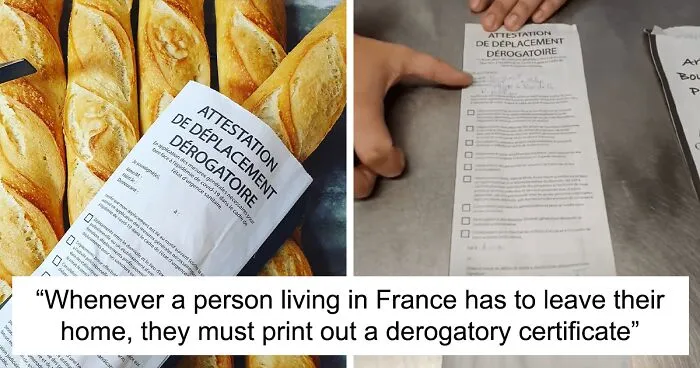To Help People Who Are Not Able To Print Out A Exceptional Certificate, French Baker Starts Printing Them On His Baguette Bags