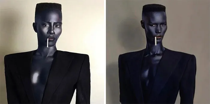 Increíble disfraz de Grace Jones