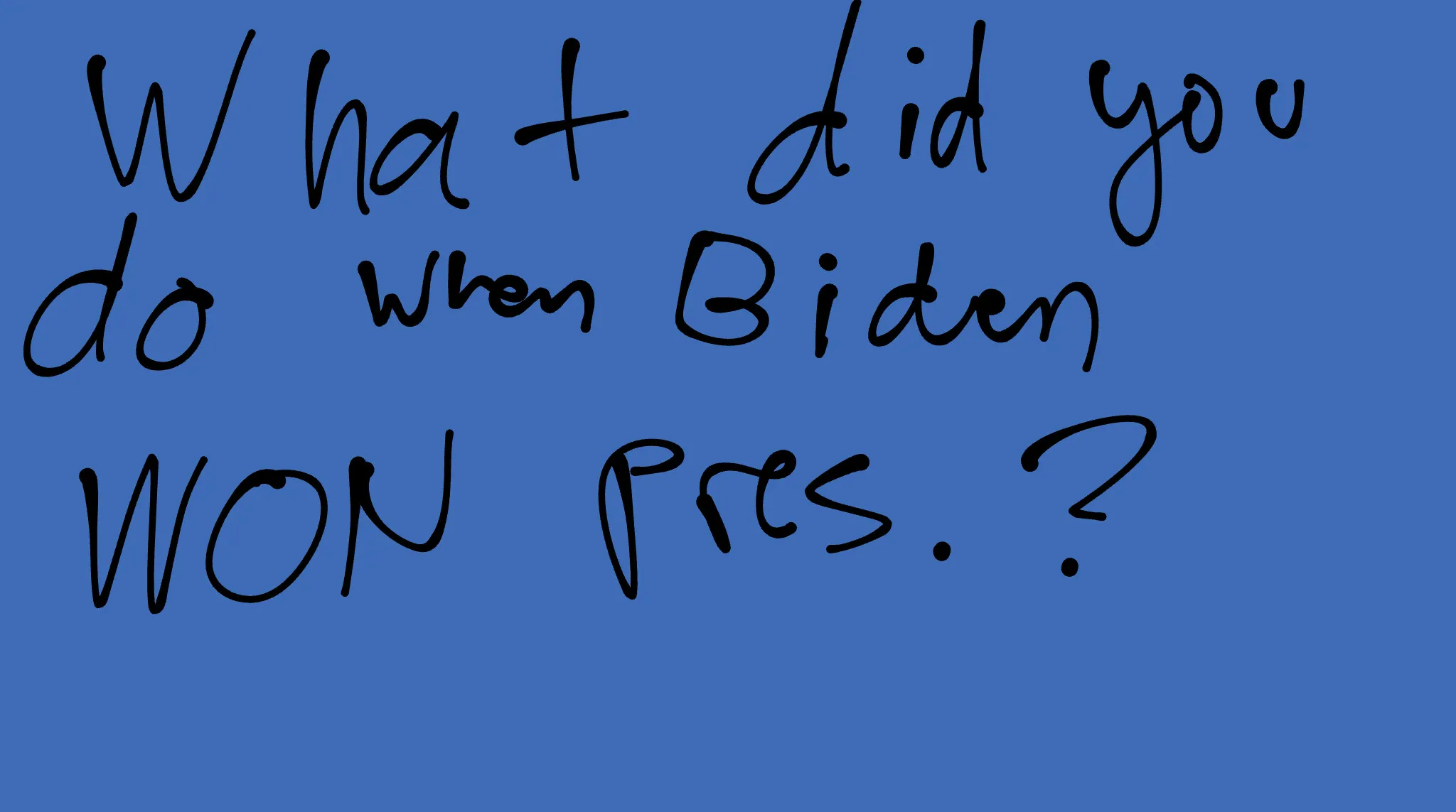 Hey, Pandas! What Did You Do When Biden Won For Pres. ?