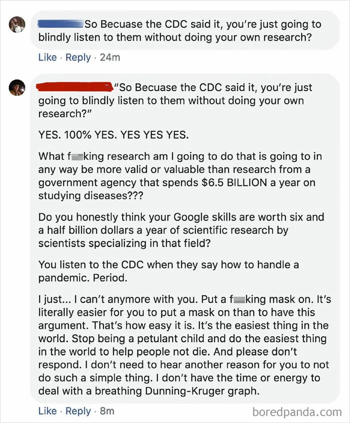 In A Discussion Over The Value Of Face Masks During Covid