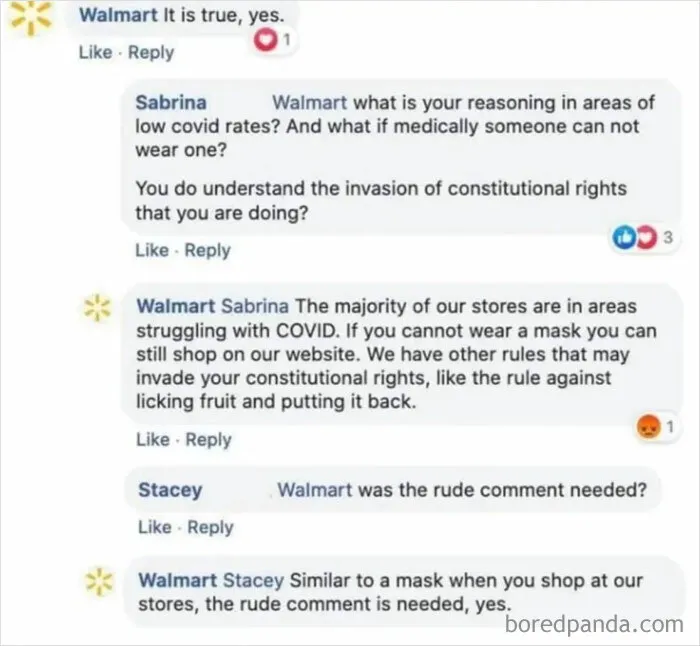 Someone On The Walmart Social Media Team Has Had Enough Of Covidiots