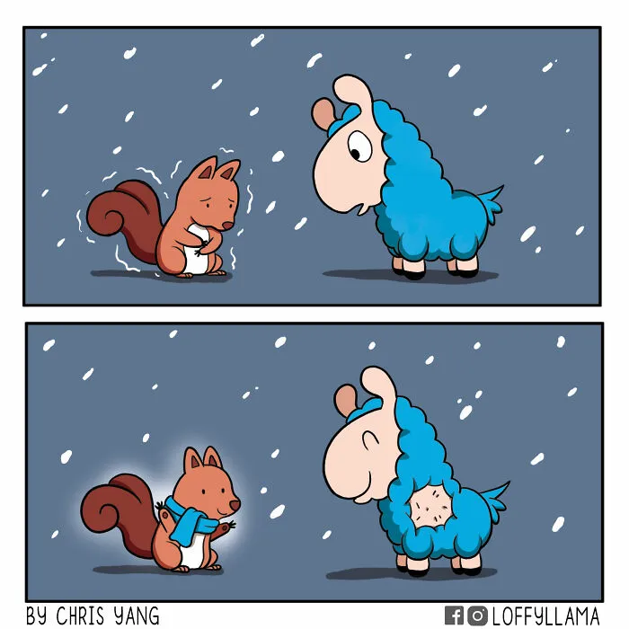 My 30 Wholesome And Positive Comics About A Blue Llama