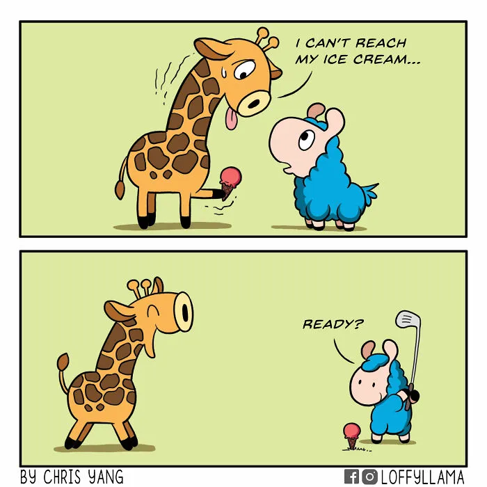 My 30 Wholesome And Positive Comics About A Blue Llama