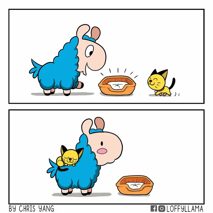 My 30 Wholesome And Positive Comics About A Blue Llama