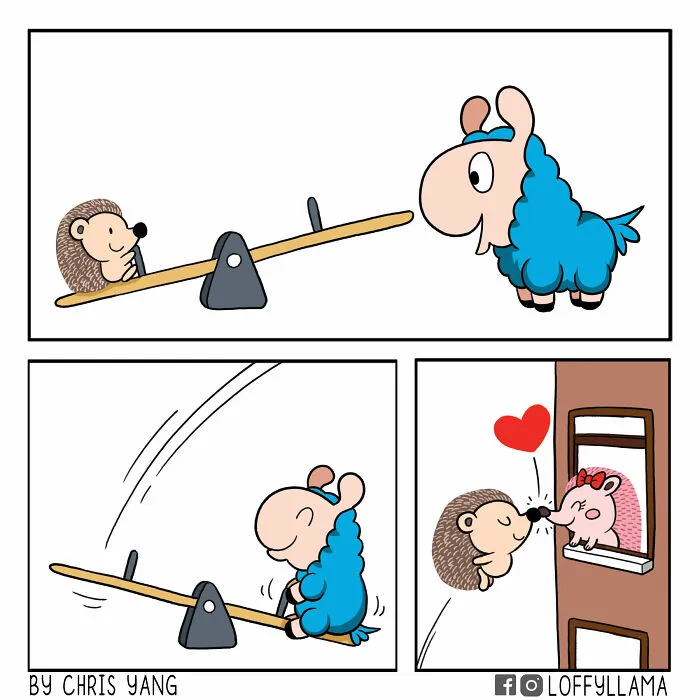 My 30 Wholesome And Positive Comics About A Blue Llama